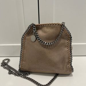 Stella McCartney Falabella tan tiny tote/crossbody